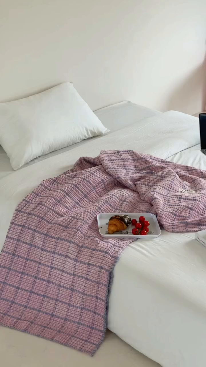 91家纺网 家纺一手货源 找家纺 （总）小欢喜 2025新款雪尼尔盖毯午休毯