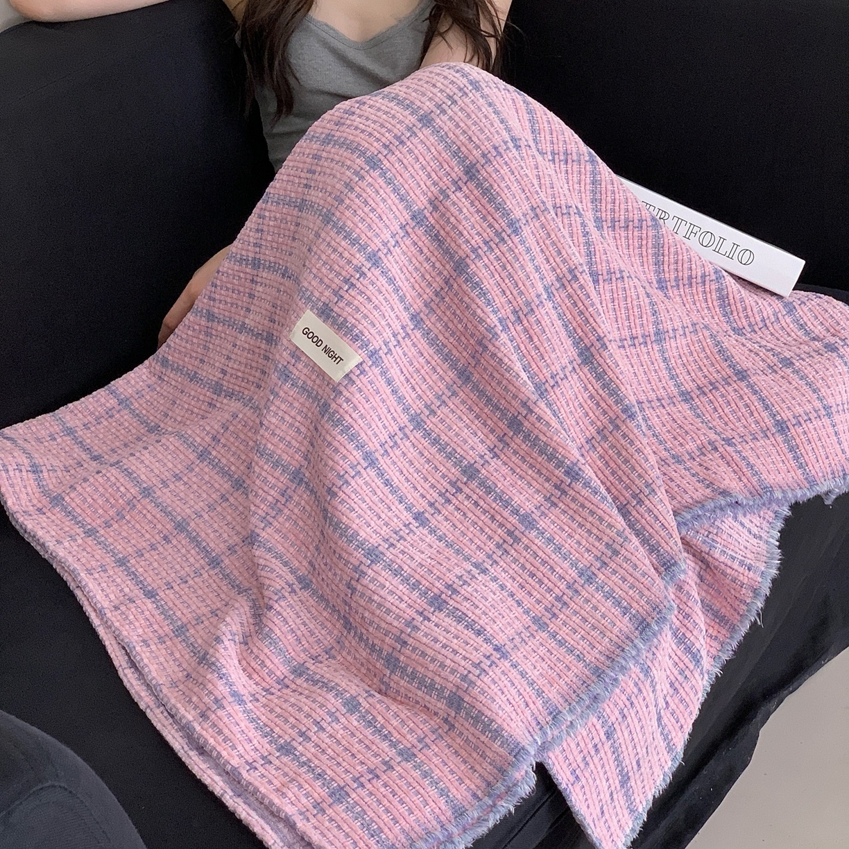 91家纺网 家纺一手货源 找家纺 （总）小欢喜 2025新款雪尼尔盖毯午休毯