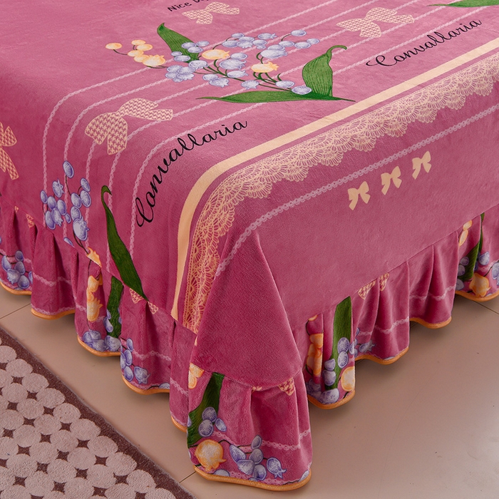 91家纺网 家纺一手货源 找家纺 佳一 2025新款高克重8-9斤 印花牛奶绒四件套 金色年华