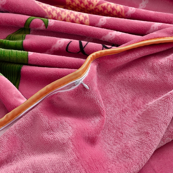 91家纺网 家纺一手货源 找家纺 佳一 2025新款高克重8-9斤 印花牛奶绒四件套 金色年华