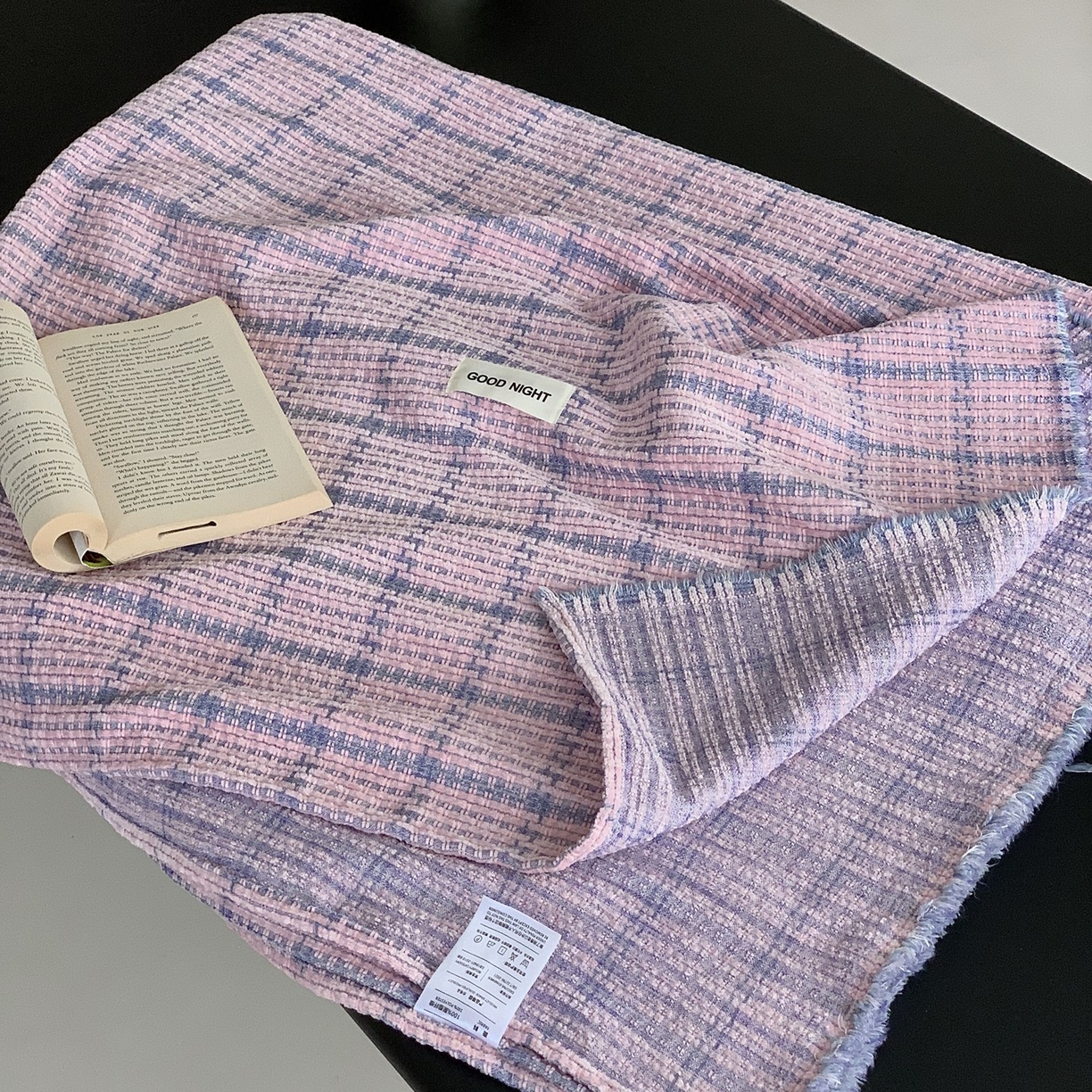 91家纺网 家纺一手货源 找家纺 小欢喜 2025新款雪尼尔盖毯午休毯 慕思-粉