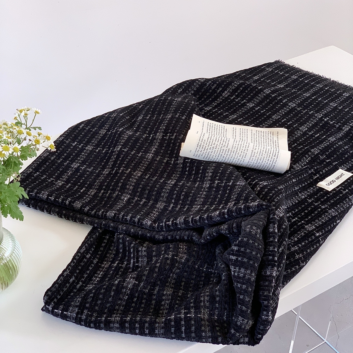 91家纺网 家纺一手货源 找家纺 小欢喜 2025新款雪尼尔盖毯午休毯 慕思-黑