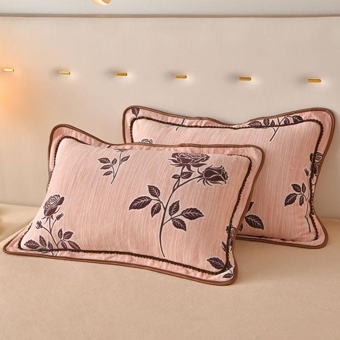 91家纺网 家纺一手货源 找家纺 佳一 2025新款高克重8-9斤 印花牛奶绒四件套 秋雅