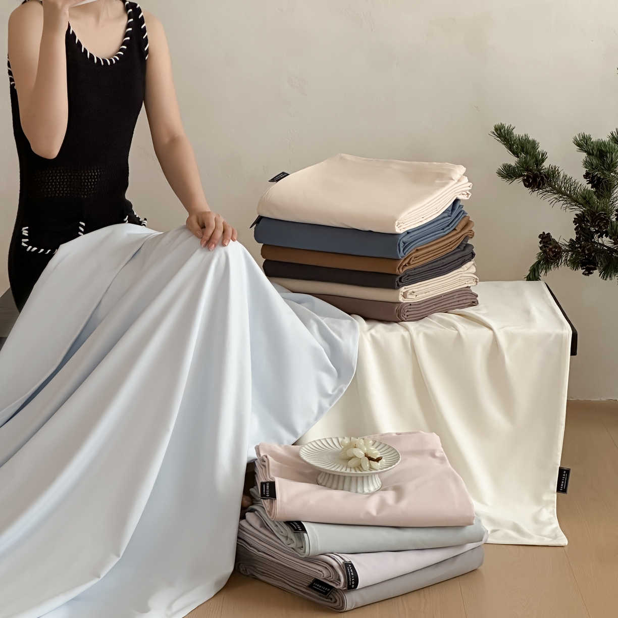 91家纺网 家纺一手货源 找家纺 （总）三味舒屋 2025新款50支磨毛长绒棉纯棉纯色单被套被套单件-长期主义