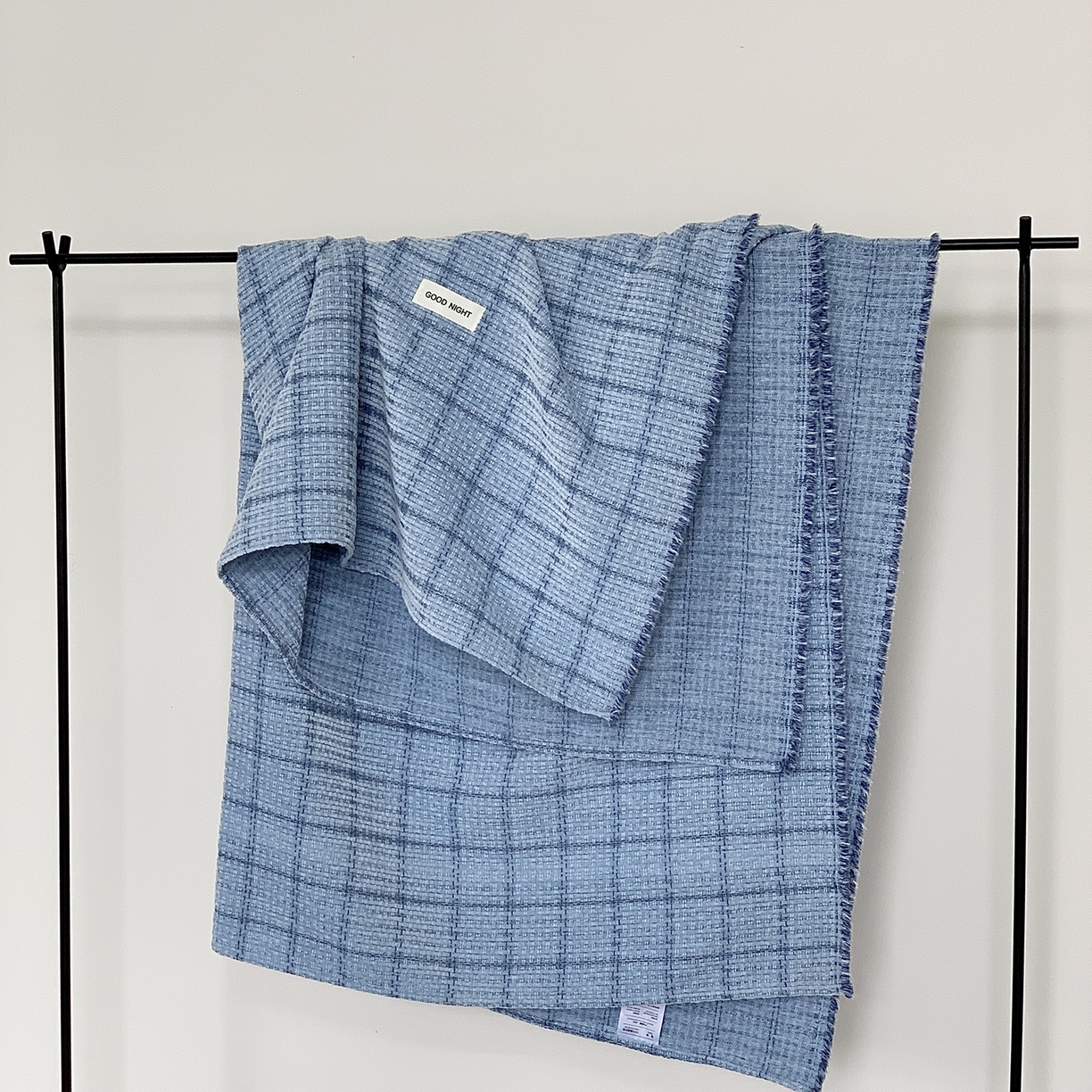 91家纺网 家纺一手货源 找家纺 小欢喜 2025新款雪尼尔盖毯午休毯 慕思-蓝