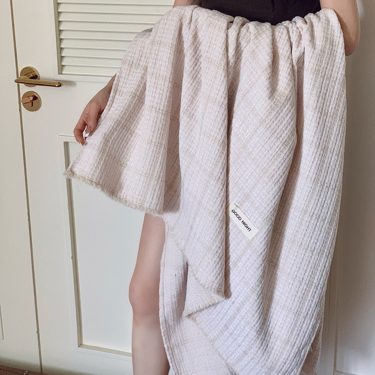 小欢喜 2025新款雪尼尔盖毯午休毯 慕思-米