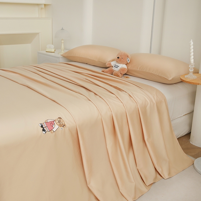 91家纺网 家纺一手货源 找家纺 （总）泰迪爱兰Teddy ISLAND  2025新款全棉40S单品刺绣床单