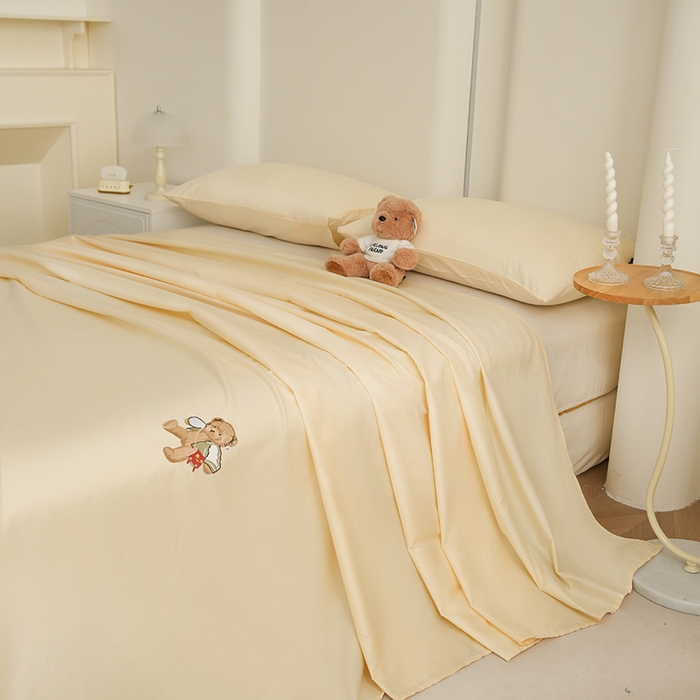 91家纺网 家纺一手货源 找家纺 （总）泰迪爱兰Teddy ISLAND  2025新款全棉40S单品刺绣床单