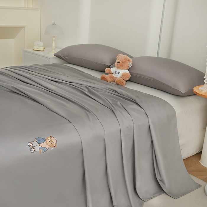 91家纺网 家纺一手货源 找家纺 （总）泰迪爱兰Teddy ISLAND  2025新款全棉40S单品刺绣床单