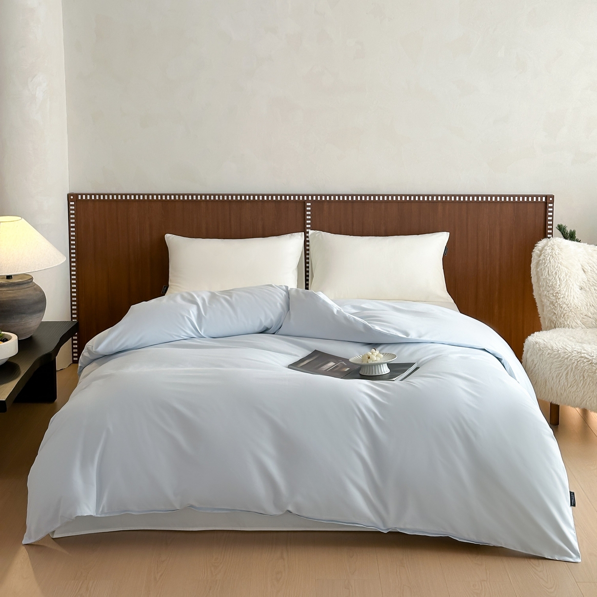 91家纺网 家纺一手货源 找家纺 （总）三味舒屋 2025新款50支磨毛长绒棉纯棉纯色单被套被套单件-长期主义