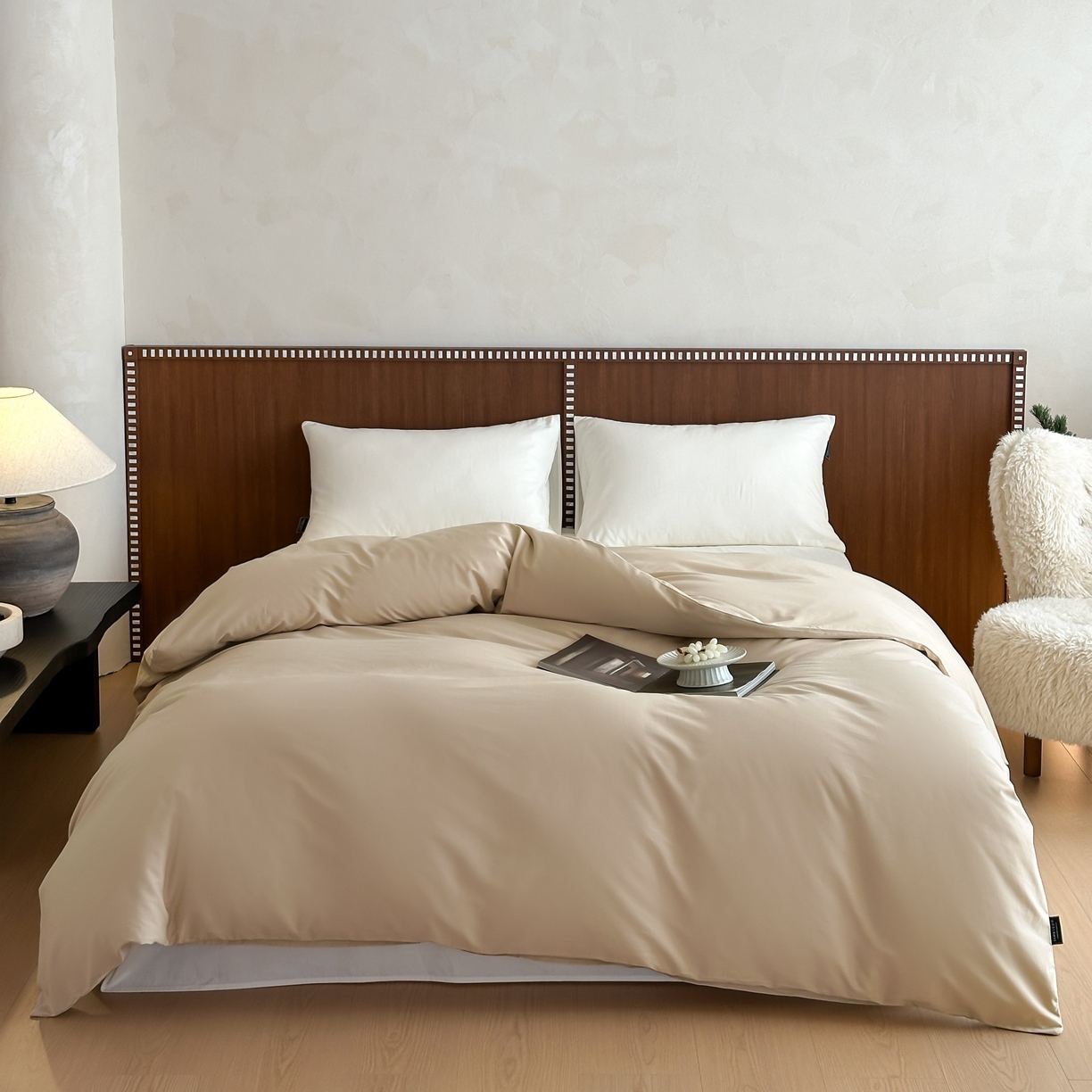 91家纺网 家纺一手货源 找家纺 （总）三味舒屋 2025新款50支磨毛长绒棉纯棉纯色单被套被套单件-长期主义