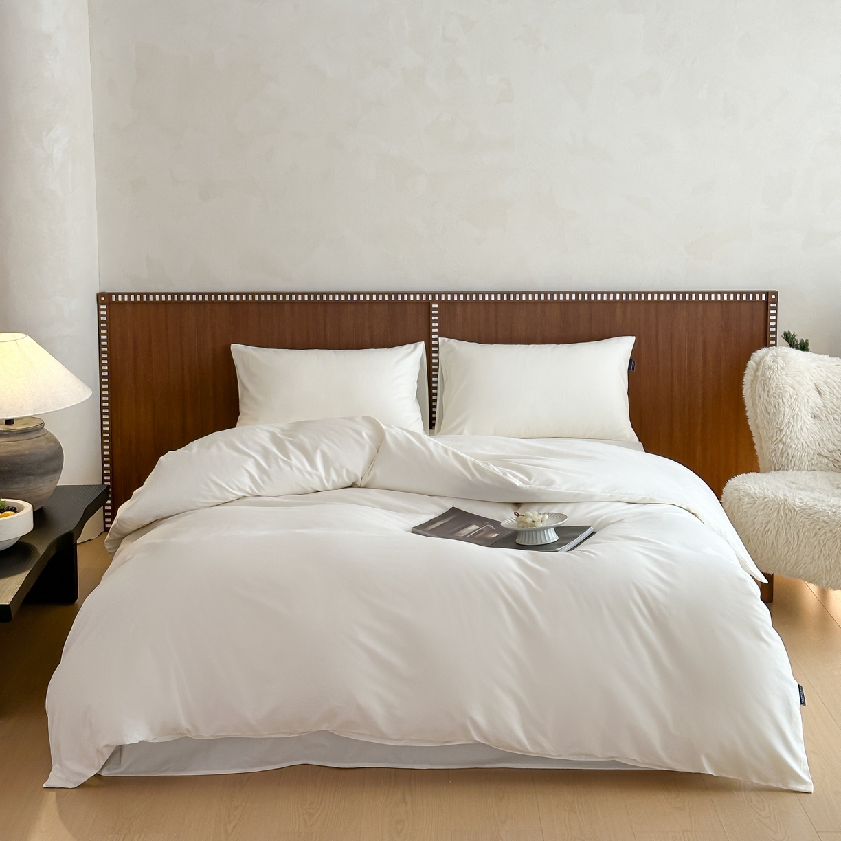 91家纺网 家纺一手货源 找家纺 （总）三味舒屋 2025新款50支磨毛长绒棉纯棉纯色单被套被套单件-长期主义