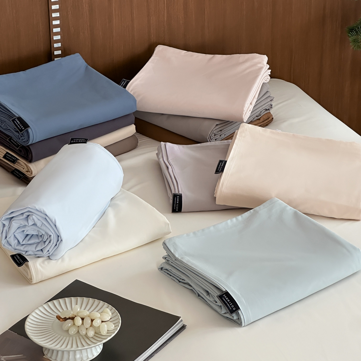 91家纺网 家纺一手货源 找家纺 三味舒屋 2025新款50支磨毛长绒棉纯棉纯色单被套被套单件-长期主义 组合图仅供展示不可下单