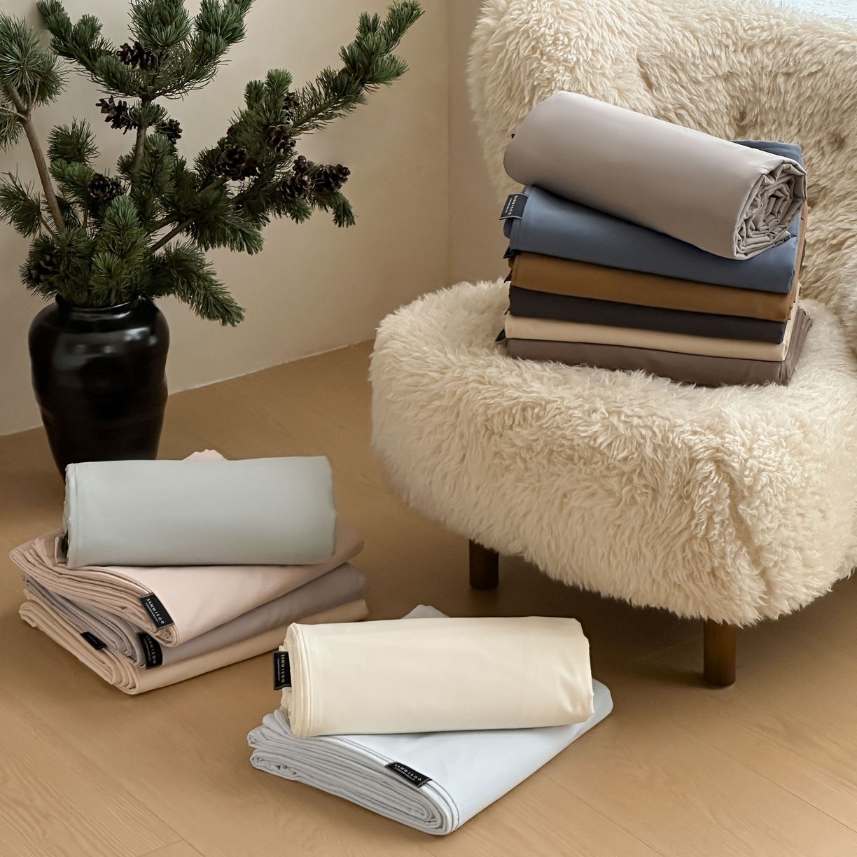 91家纺网 家纺一手货源 找家纺 三味舒屋 2025新款50支磨毛长绒棉纯棉纯色单被套被套单件-长期主义 组合图仅供展示不可下单