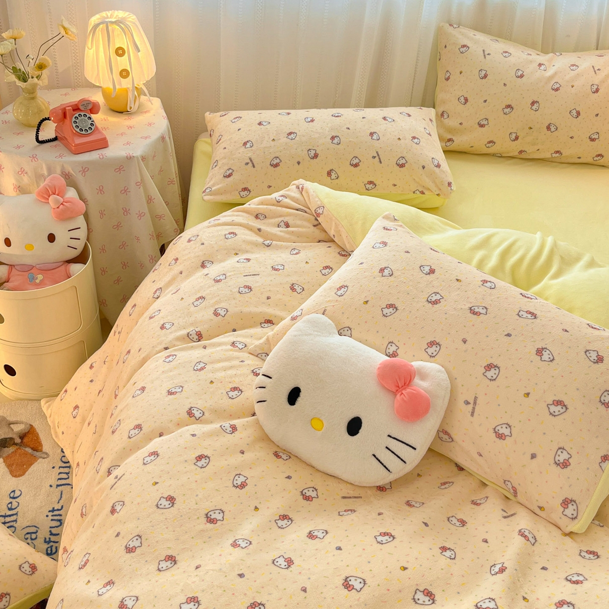 91家纺网 家纺一手货源 找家纺 （总）星禾优选 2025新款三丽鸥高克重牛奶绒印花四件套