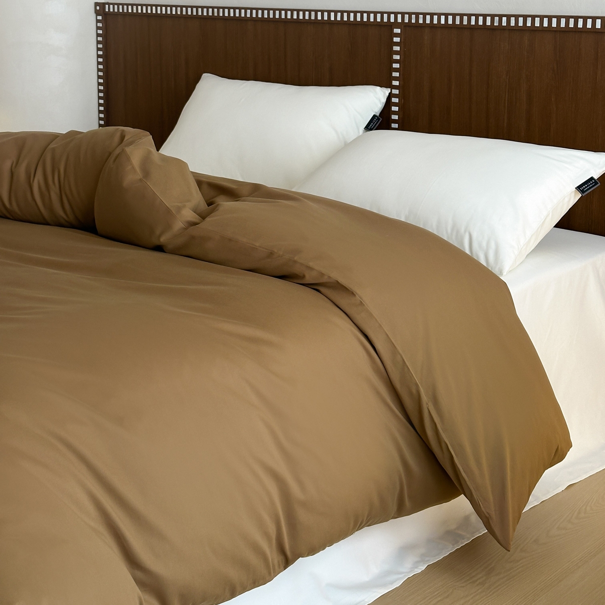 91家纺网 家纺一手货源 找家纺 三味舒屋 2025新款50支磨毛长绒棉纯棉纯色单被套被套单件-长期主义 金属咖