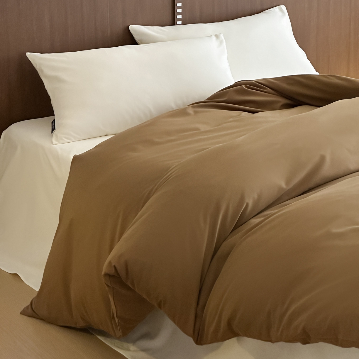 91家纺网 家纺一手货源 找家纺 三味舒屋 2025新款50支磨毛长绒棉纯棉纯色单被套被套单件-长期主义 金属咖