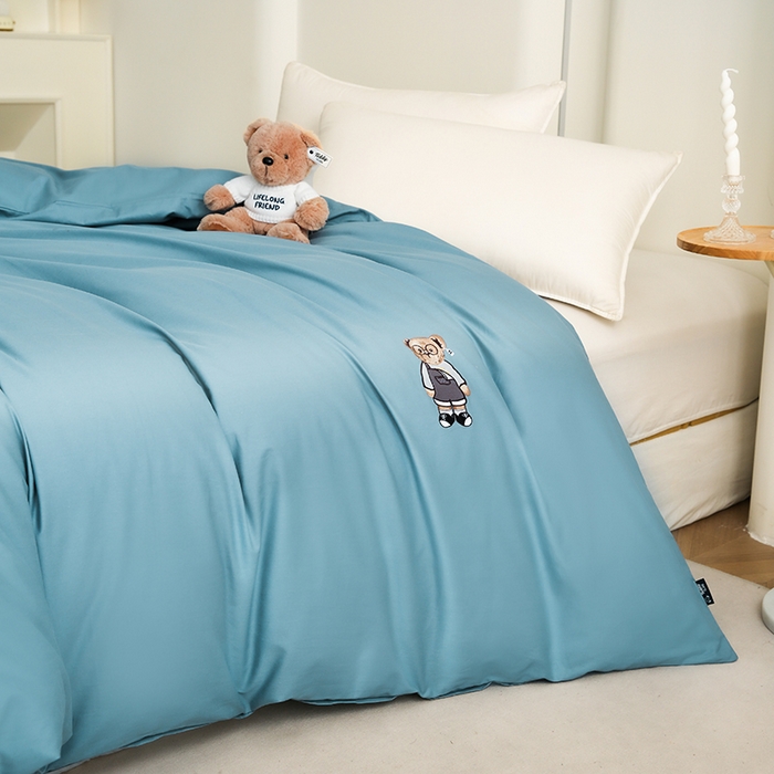 91家纺网 家纺一手货源 找家纺 （总）泰迪爱兰Teddy ISLAND  2025新款全棉40S单品刺绣被套