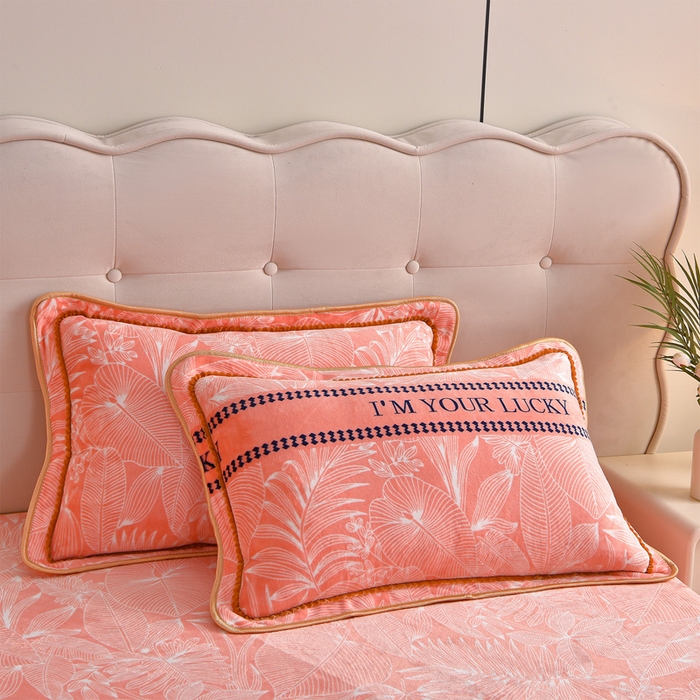 91家纺网 家纺一手货源 找家纺 佳一 2025新款高克重8-9斤 印花牛奶绒四件套 暖暖时光