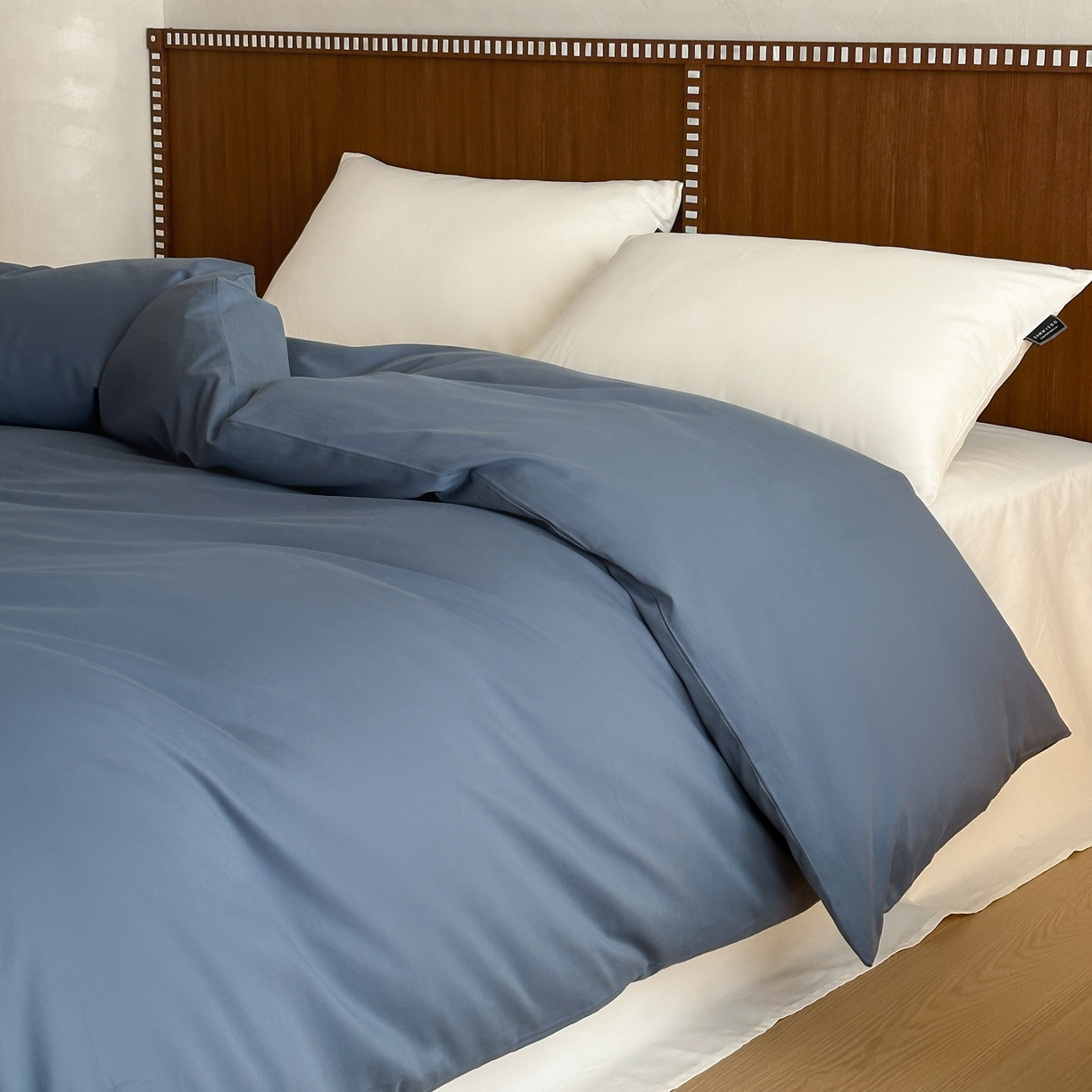 91家纺网 家纺一手货源 找家纺 三味舒屋 2025新款50支磨毛长绒棉纯棉纯色单被套被套单件-长期主义 南非蓝