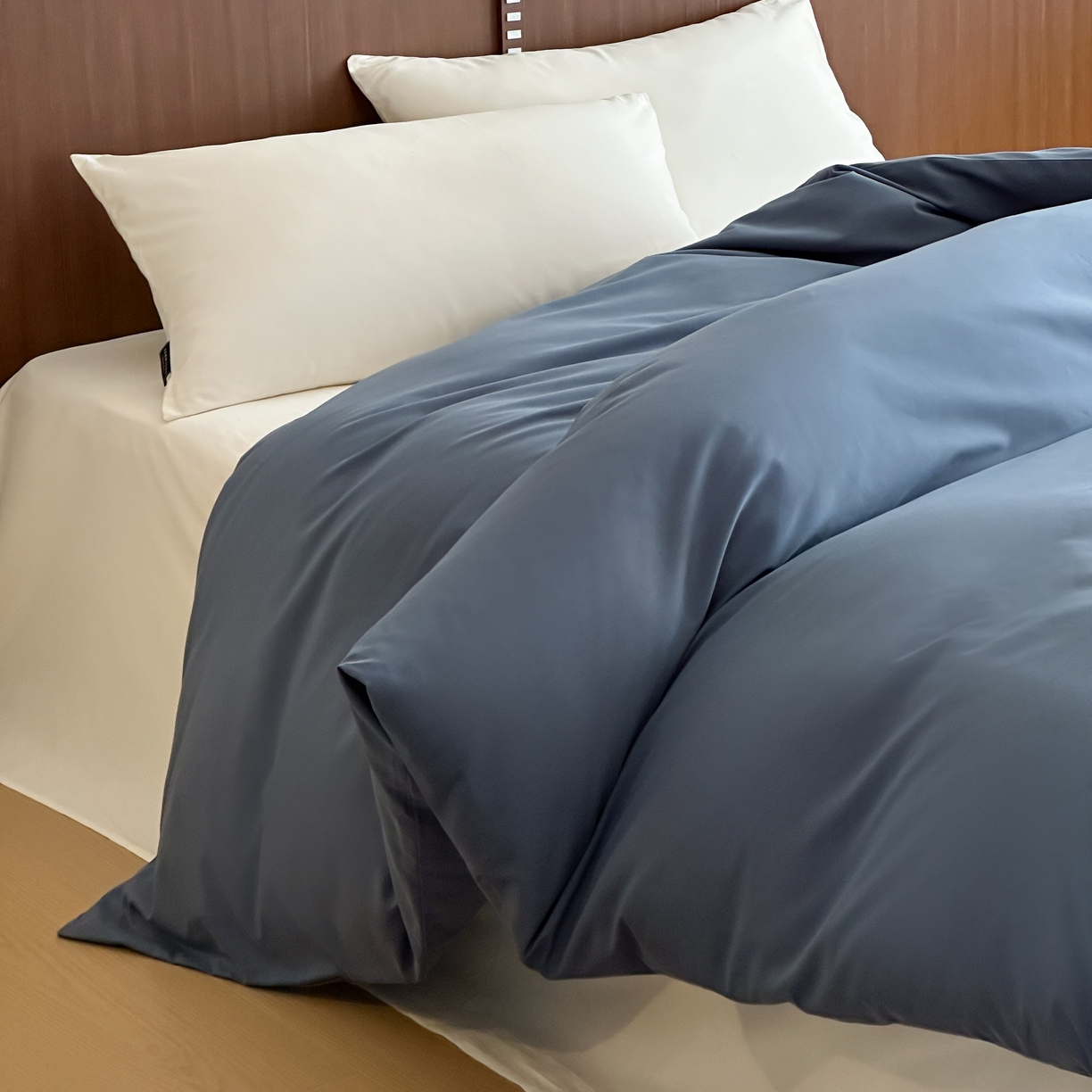 91家纺网 家纺一手货源 找家纺 三味舒屋 2025新款50支磨毛长绒棉纯棉纯色单被套被套单件-长期主义 南非蓝