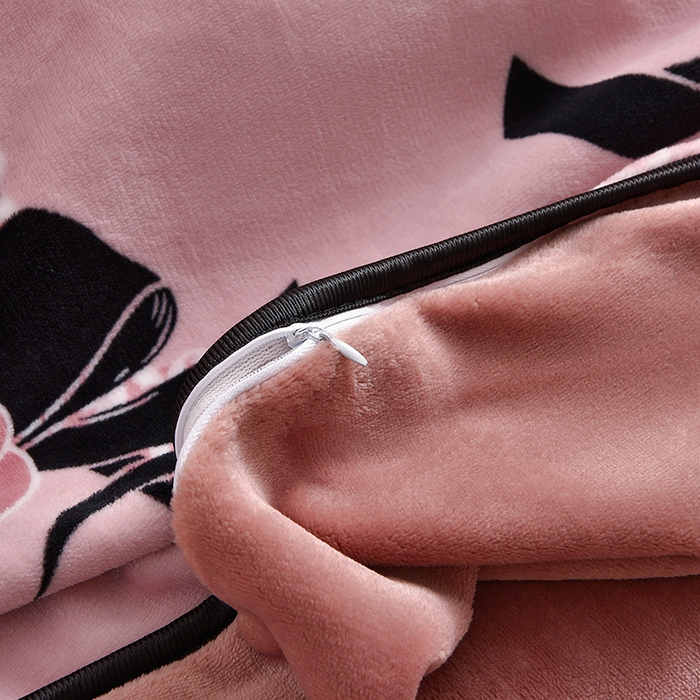 91家纺网 家纺一手货源 找家纺 佳一 2025新款高克重8-9斤 印花牛奶绒四件套 时光恋人