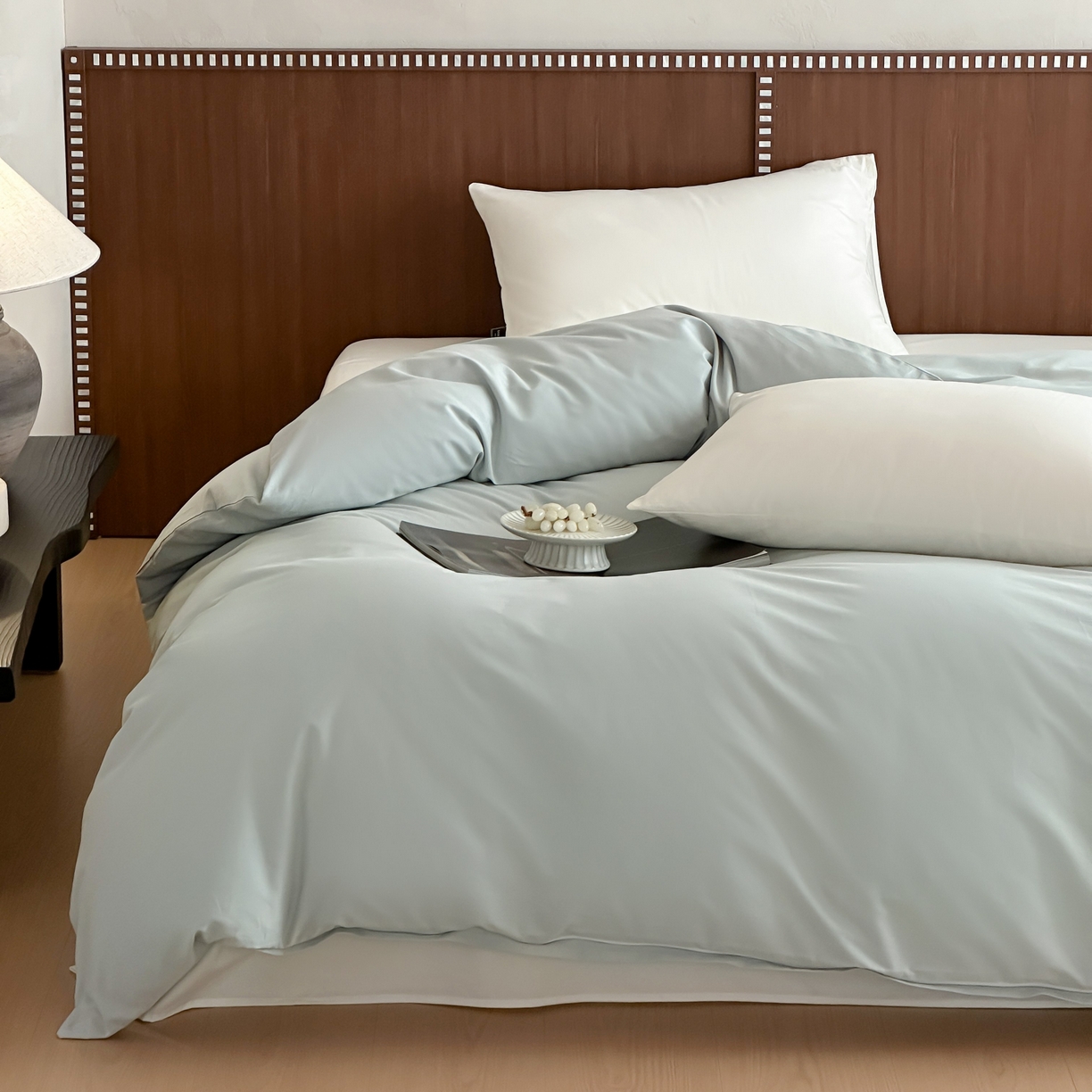 91家纺网 家纺一手货源 找家纺 三味舒屋 2025新款50支磨毛长绒棉纯棉纯色单被套被套单件-长期主义 泡沫绿