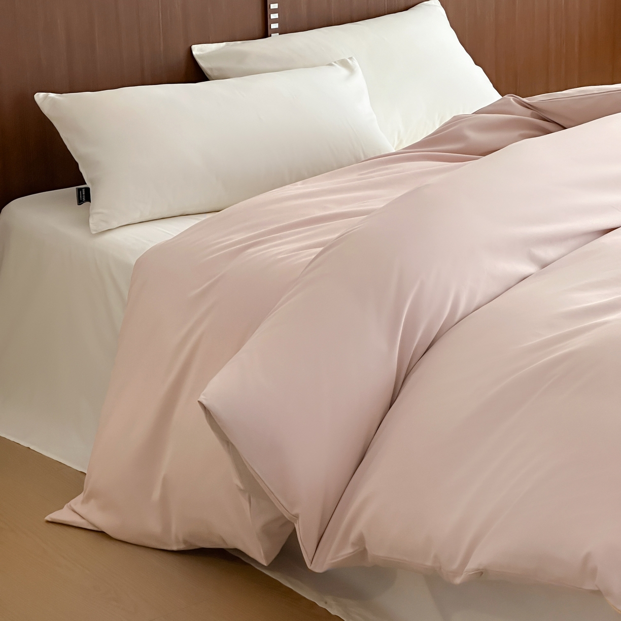 91家纺网 家纺一手货源 找家纺 三味舒屋 2025新款50支磨毛长绒棉纯棉纯色单被套被套单件-长期主义 浅淡粉