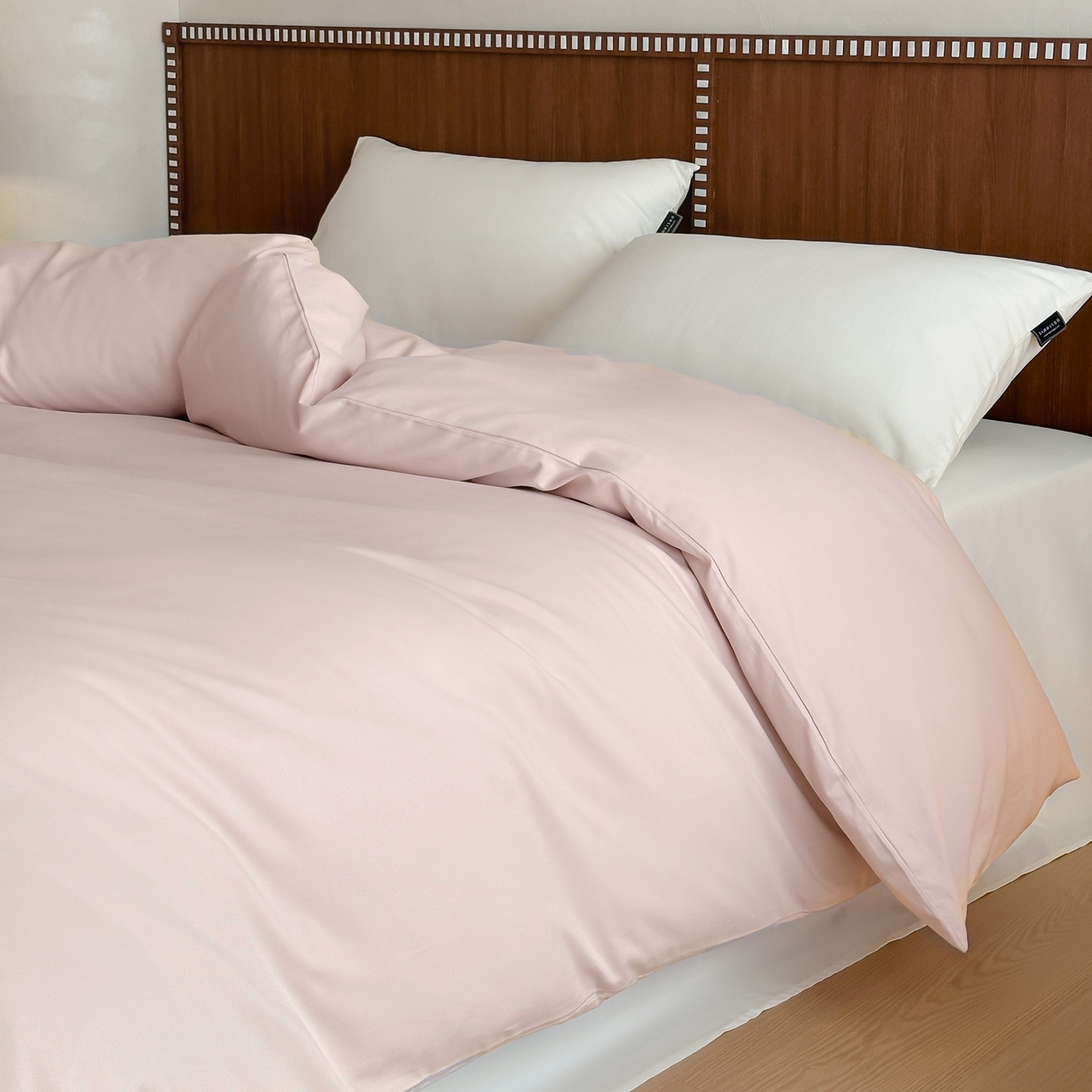 91家纺网 家纺一手货源 找家纺 三味舒屋 2025新款50支磨毛长绒棉纯棉纯色单被套被套单件-长期主义 浅淡粉