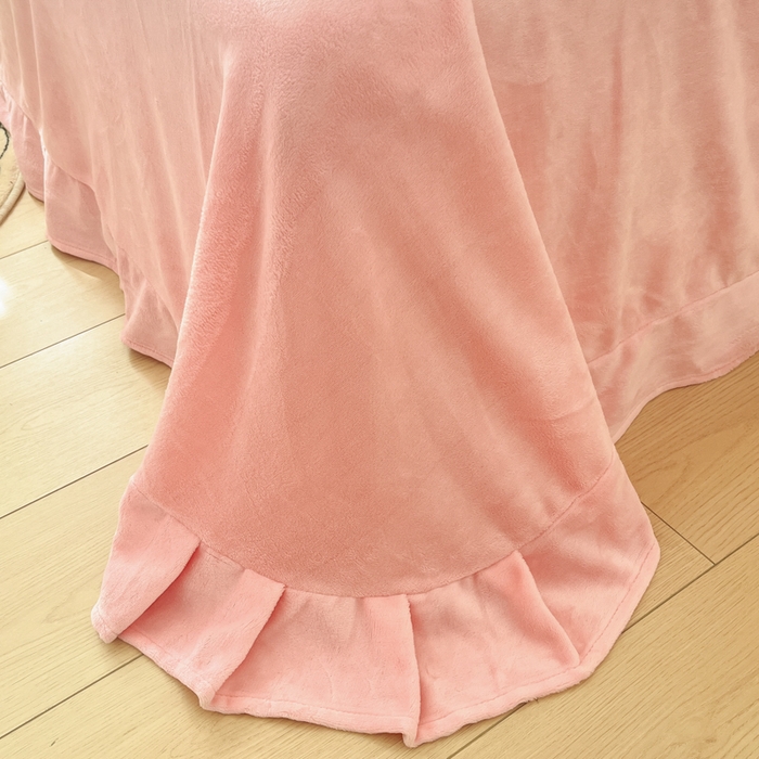 91家纺网 家纺一手货源 找家纺 爱家（原缔乐家纺） 2025新款牛奶雕花绒四件套-如梦 如梦-公主粉