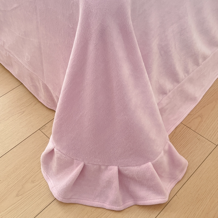 91家纺网 家纺一手货源 找家纺 爱家（原缔乐家纺） 2025新款牛奶雕花绒四件套-如梦 蝴蝶结-梦幻紫