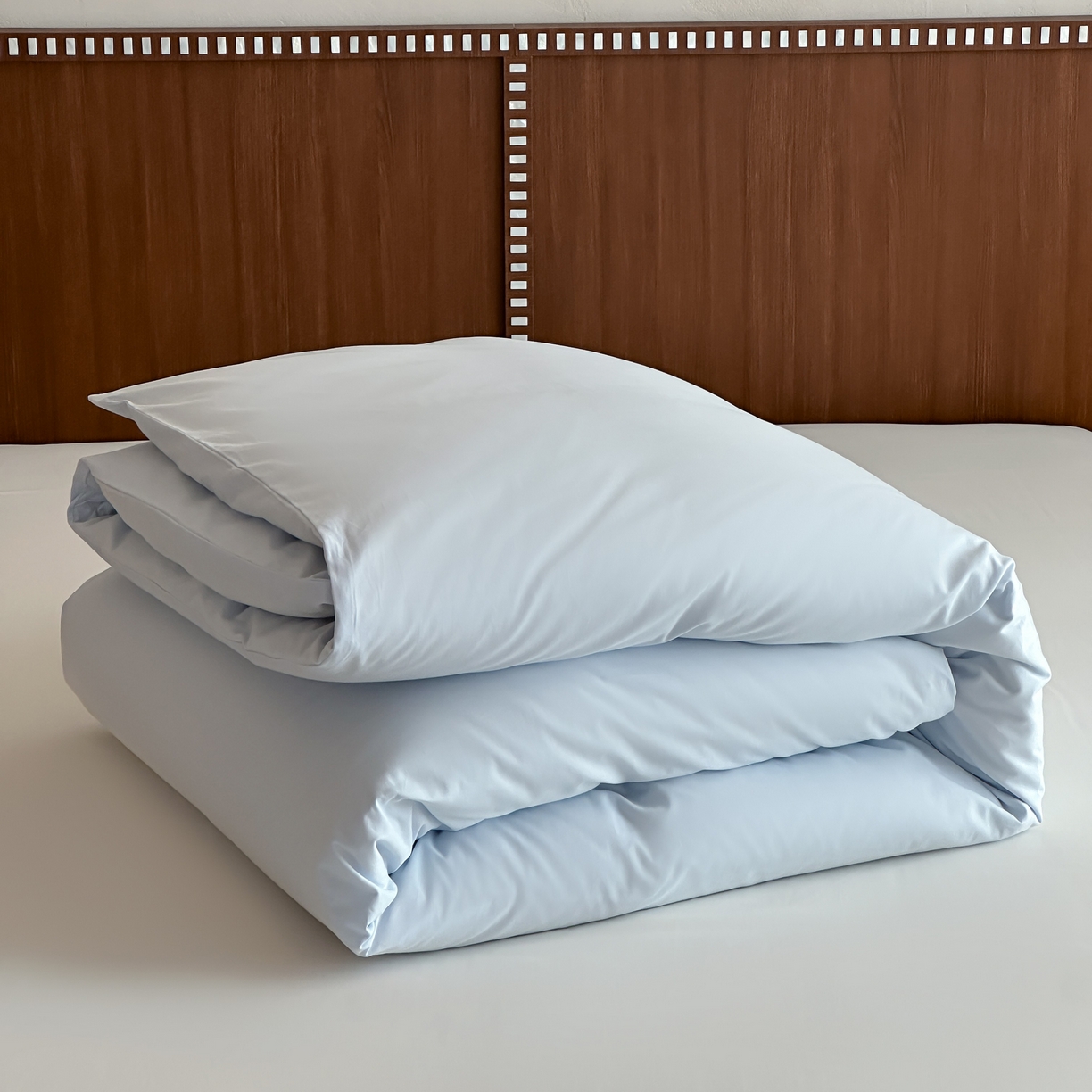 91家纺网 家纺一手货源 找家纺 三味舒屋 2025新款50支磨毛长绒棉纯棉纯色单被套被套单件-长期主义 晴天蓝