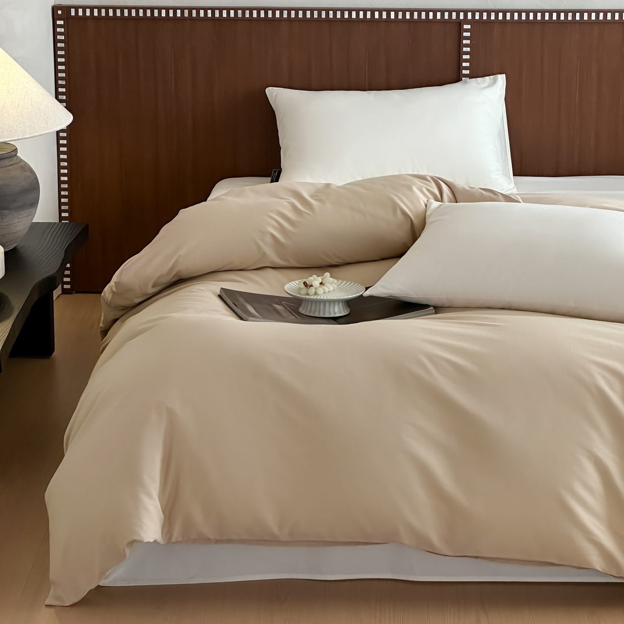 91家纺网 家纺一手货源 找家纺 三味舒屋 2025新款50支磨毛长绒棉纯棉纯色单被套被套单件-长期主义 曲奇