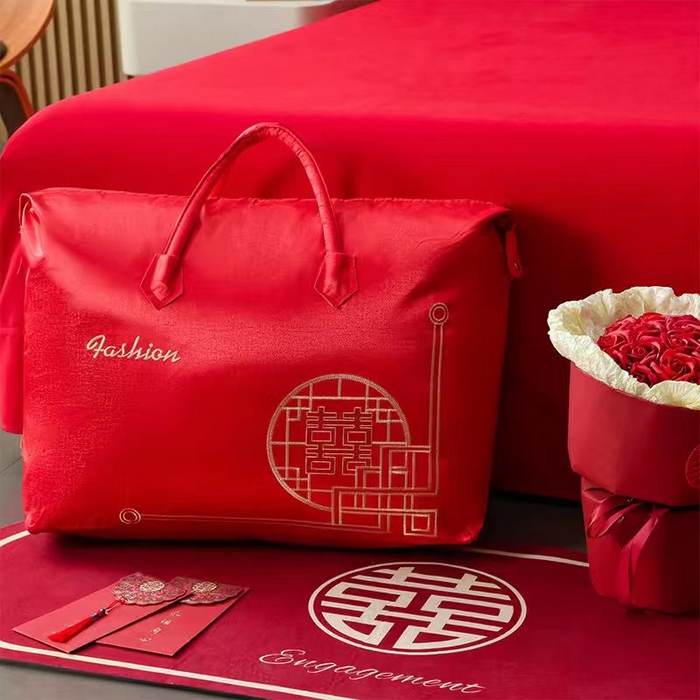 91家纺网 家纺一手货源 找家纺 （总）卓缦家纺 2025新款全棉纯棉豆豆婚庆被 被子被芯