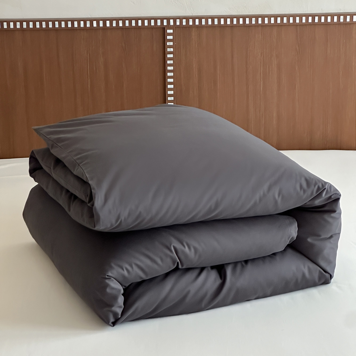 91家纺网 家纺一手货源 找家纺 三味舒屋 2025新款50支磨毛长绒棉纯棉纯色单被套被套单件-长期主义 深灰