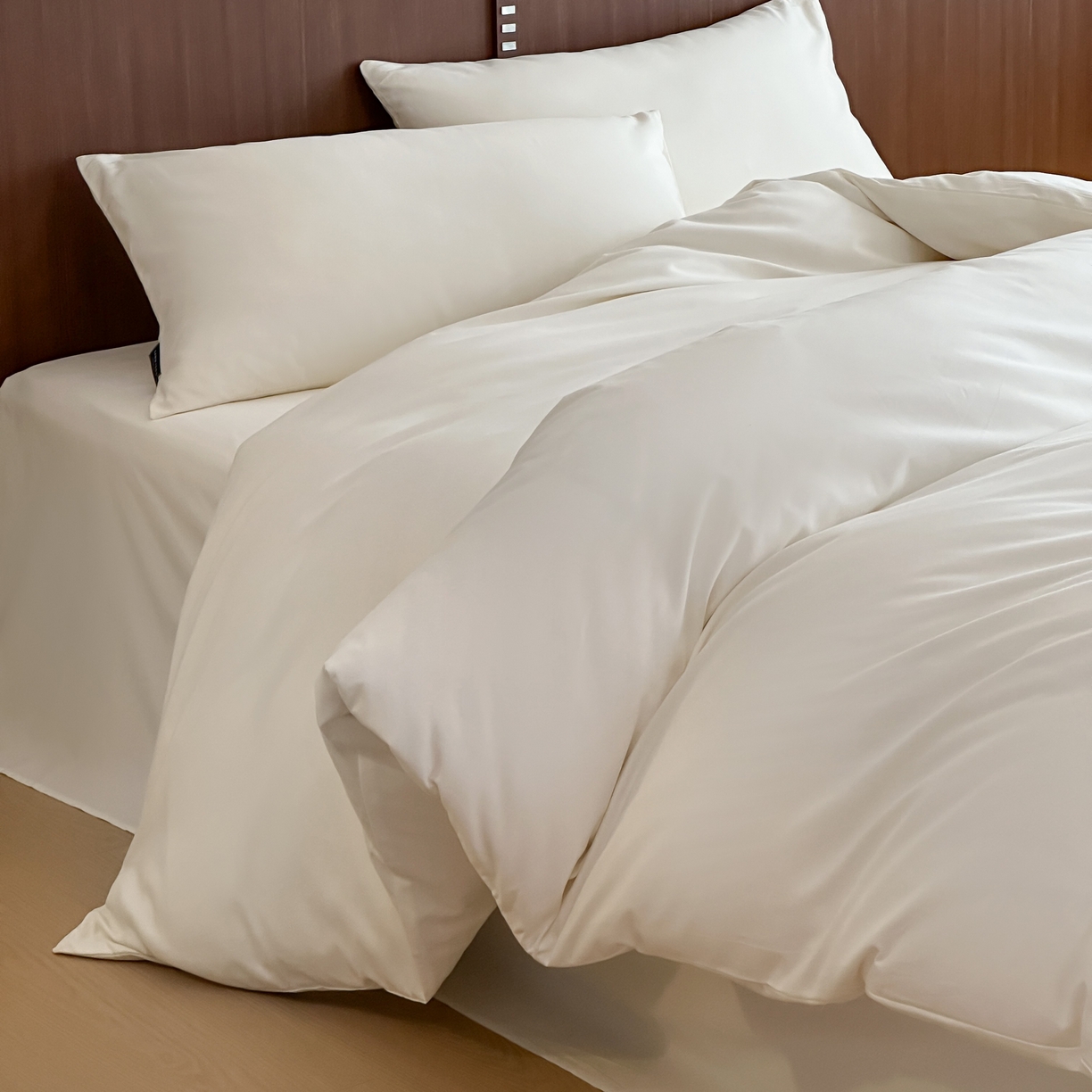 91家纺网 家纺一手货源 找家纺 三味舒屋 2025新款50支磨毛长绒棉纯棉纯色单被套被套单件-长期主义 雪白