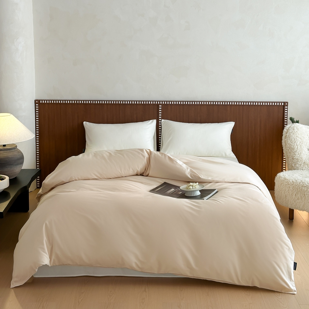 91家纺网 家纺一手货源 找家纺 三味舒屋 2025新款50支磨毛长绒棉纯棉纯色单被套被套单件-长期主义 亚麻金