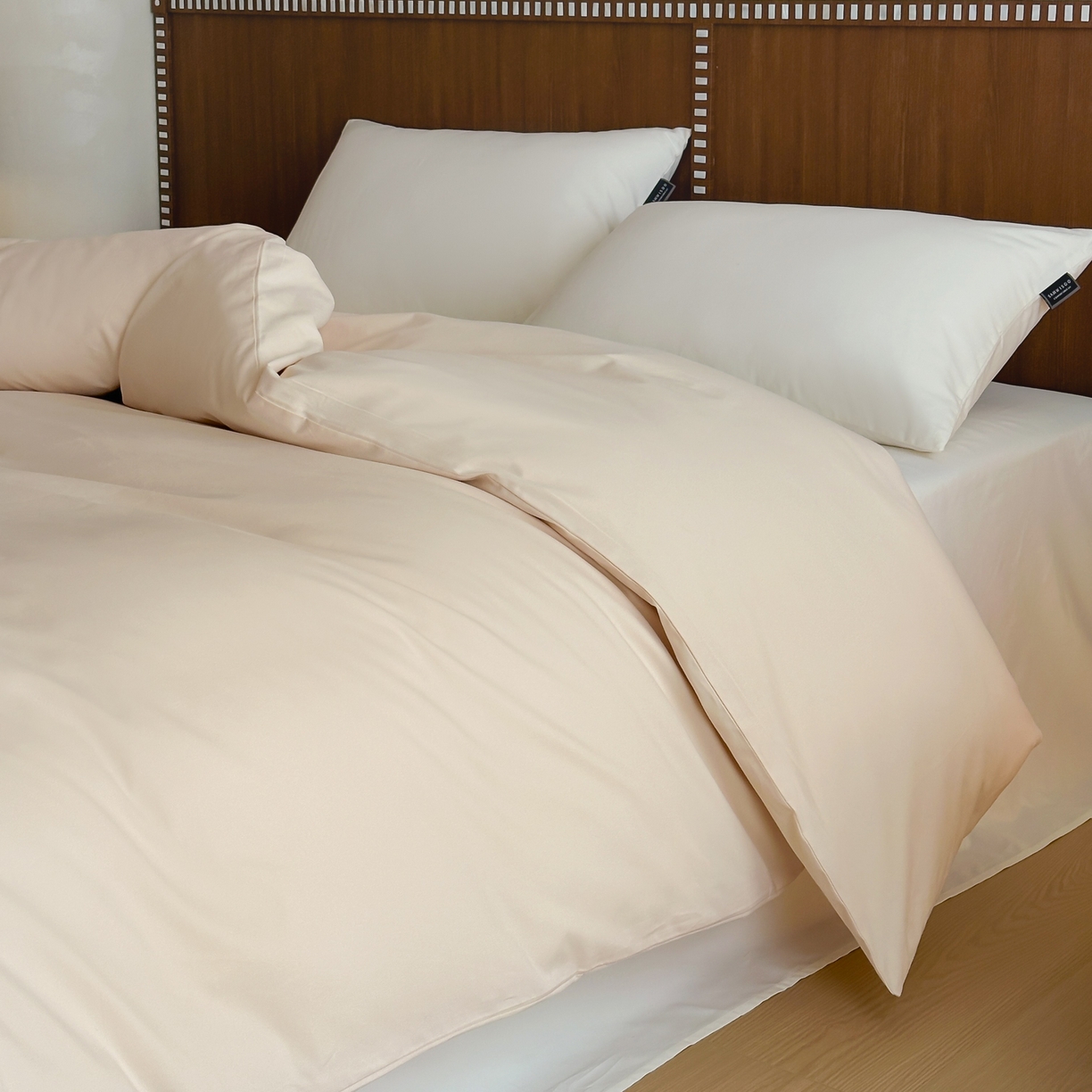 91家纺网 家纺一手货源 找家纺 三味舒屋 2025新款50支磨毛长绒棉纯棉纯色单被套被套单件-长期主义 亚麻金