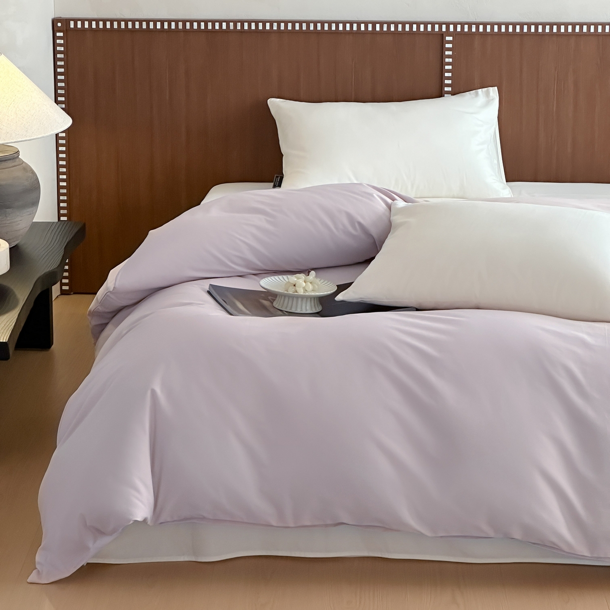 91家纺网 家纺一手货源 找家纺 三味舒屋 2025新款50支磨毛长绒棉纯棉纯色单被套被套单件-长期主义 紫灰