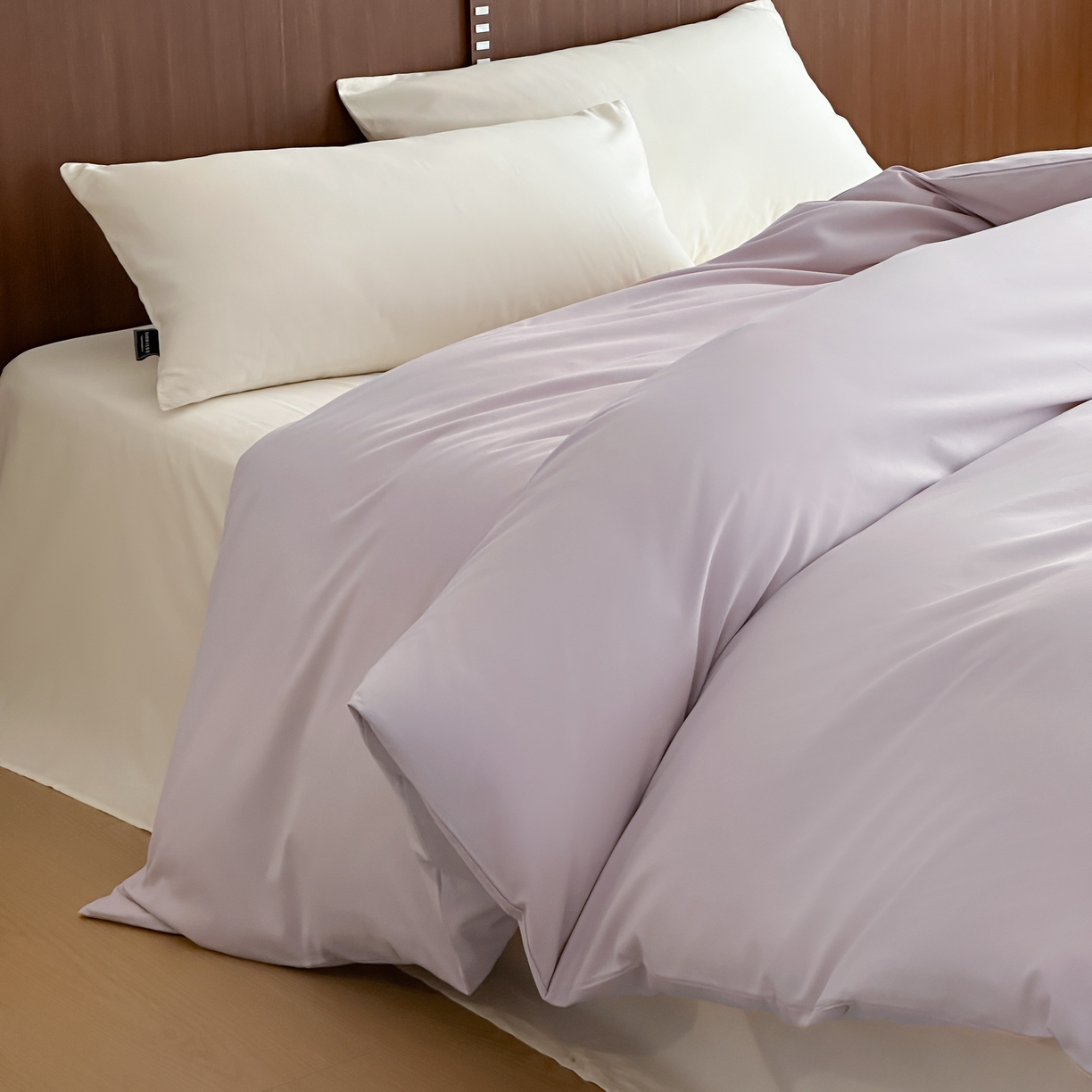 91家纺网 家纺一手货源 找家纺 三味舒屋 2025新款50支磨毛长绒棉纯棉纯色单被套被套单件-长期主义 紫灰