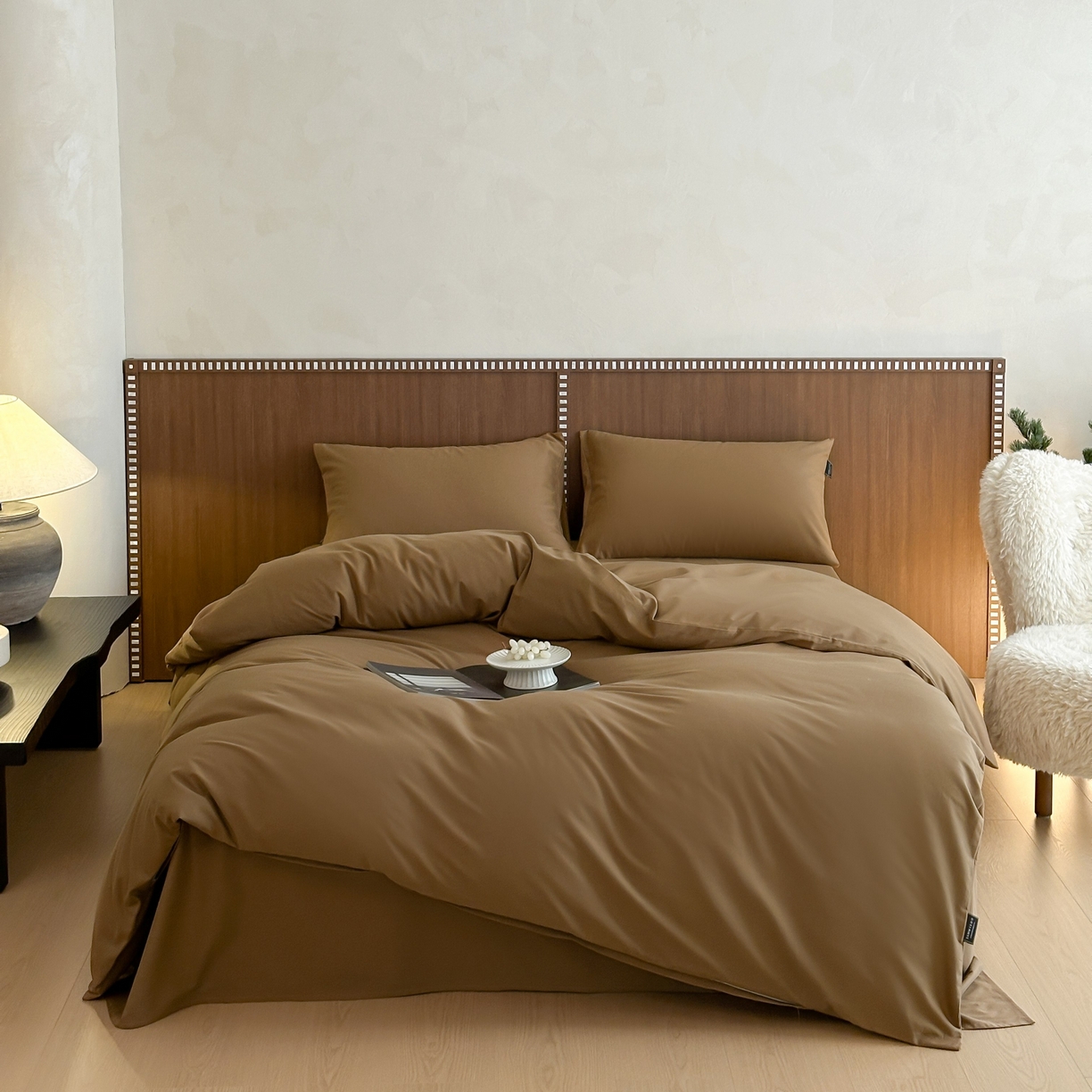 91家纺网 家纺一手货源 找家纺 （总）三味舒屋 2025新款50支磨毛长绒棉纯棉纯色四件套-长期主义