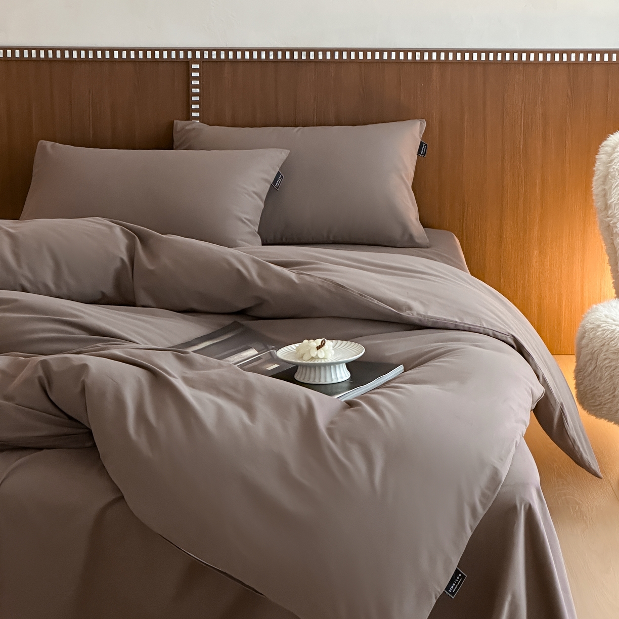 91家纺网 家纺一手货源 找家纺 （总）三味舒屋 2025新款50支磨毛长绒棉纯棉纯色四件套-长期主义