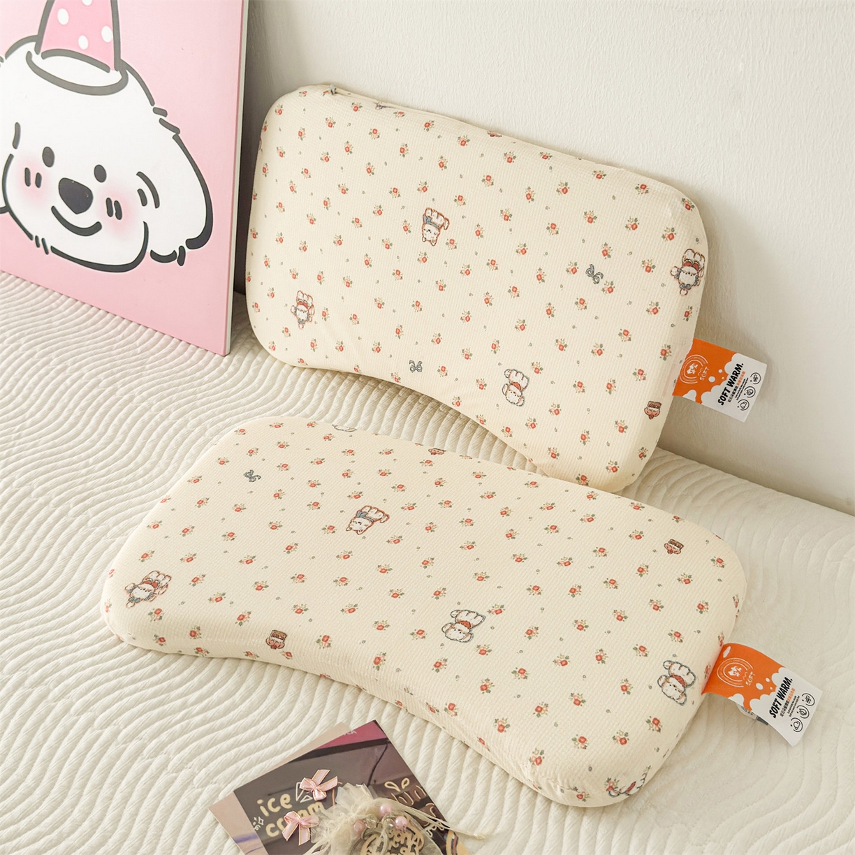 （总）麦肯锡 2025新款可爱碎花婴童记忆枕  枕头枕芯