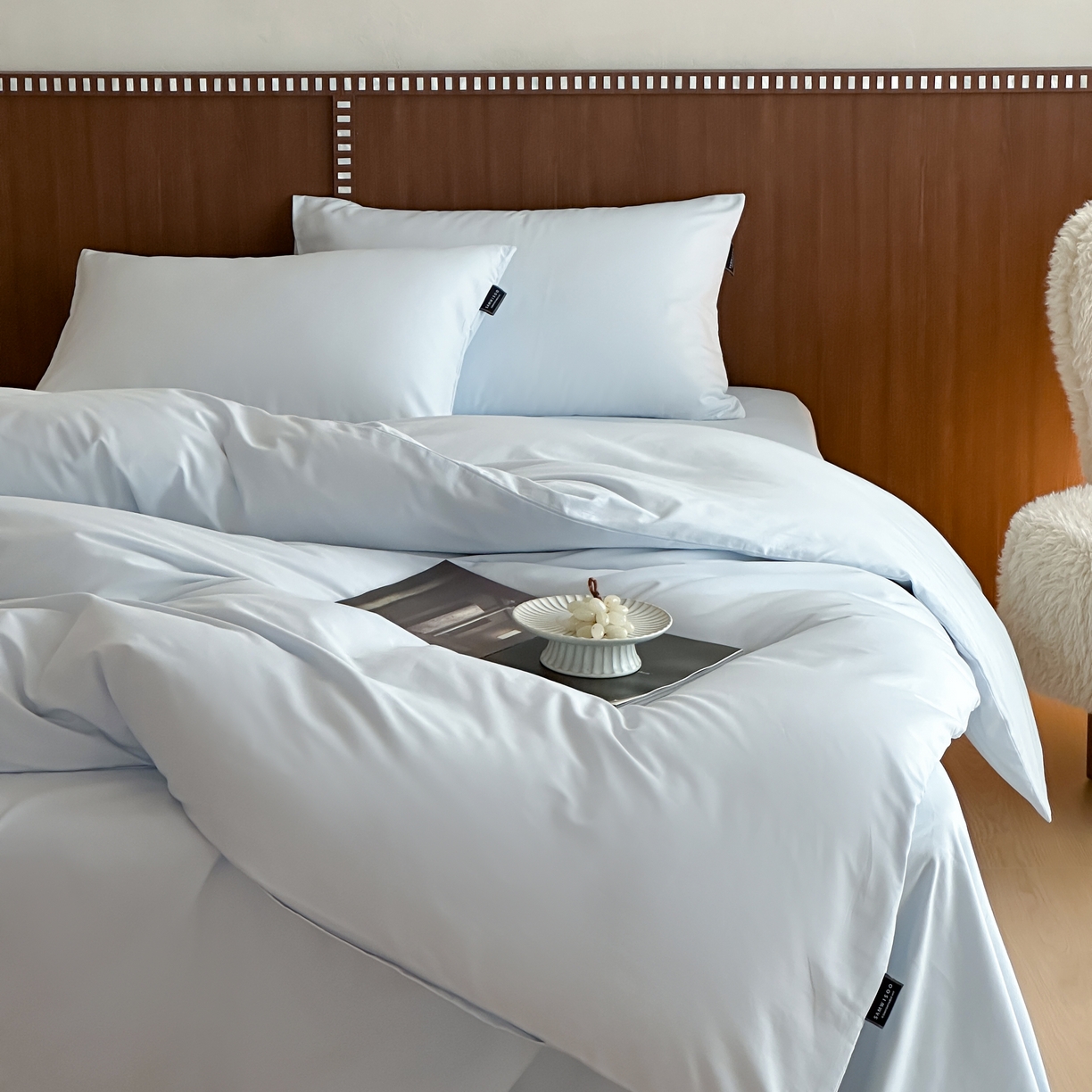 91家纺网 家纺一手货源 找家纺 （总）三味舒屋 2025新款50支磨毛长绒棉纯棉纯色四件套-长期主义