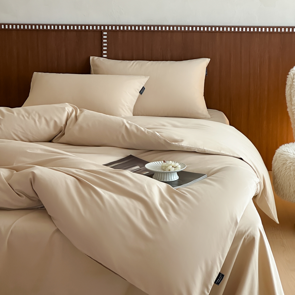 91家纺网 家纺一手货源 找家纺 （总）三味舒屋 2025新款50支磨毛长绒棉纯棉纯色四件套-长期主义