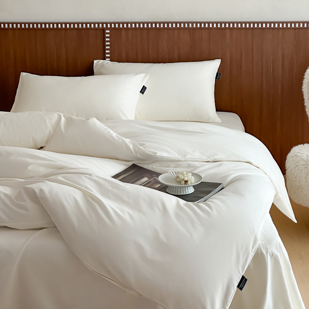 91家纺网 家纺一手货源 找家纺 （总）三味舒屋 2025新款50支磨毛长绒棉纯棉纯色四件套-长期主义