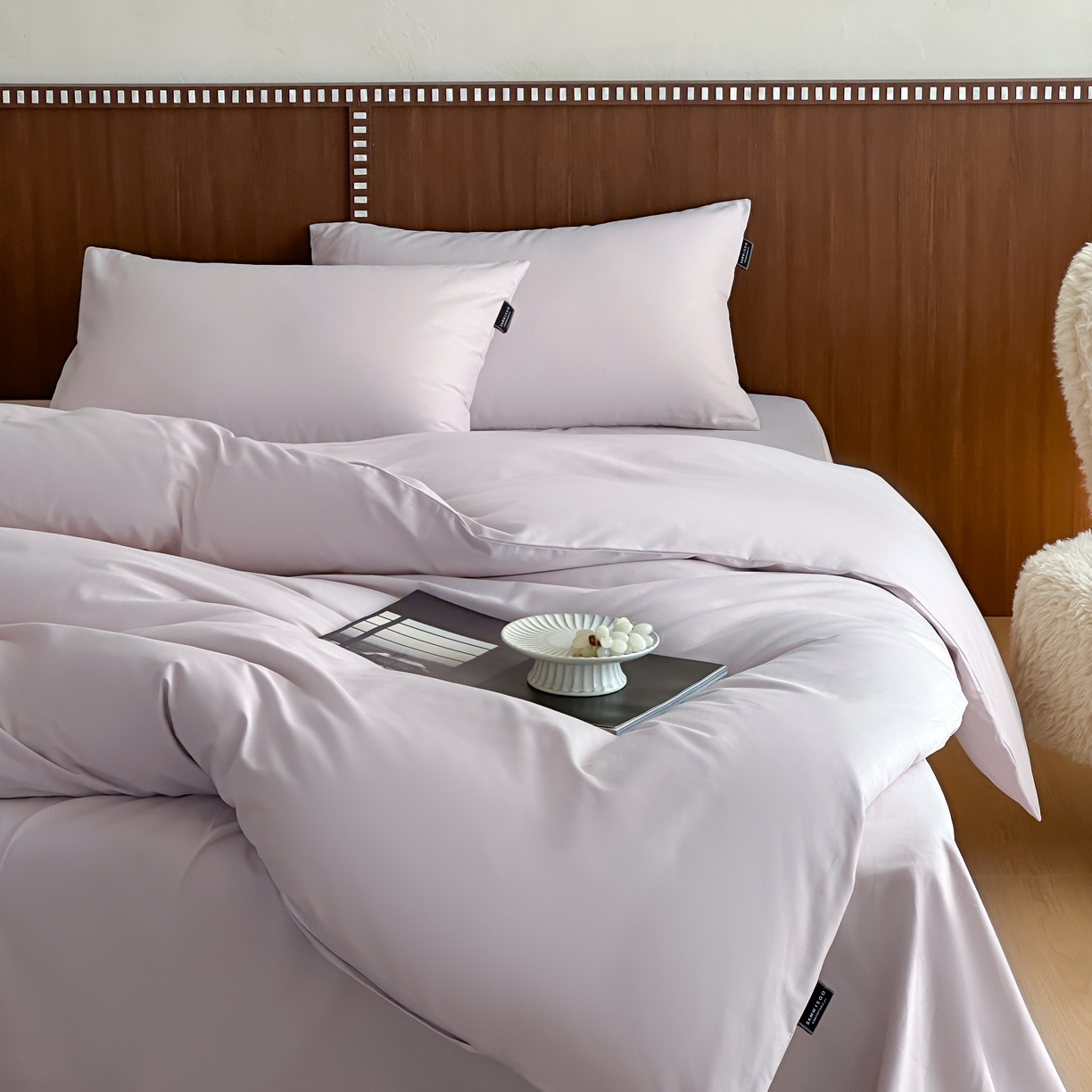 91家纺网 家纺一手货源 找家纺 （总）三味舒屋 2025新款50支磨毛长绒棉纯棉纯色四件套-长期主义