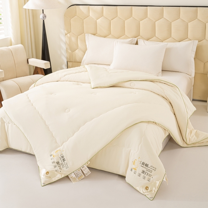 91家纺网 家纺一手货源 找家纺 （总）恋之巢家纺 2025新款100%斜纹全棉蚕丝被蚕丝蛋白被冬被保暖加厚春秋被夏凉被空调被加厚12斤供直播礼品被
