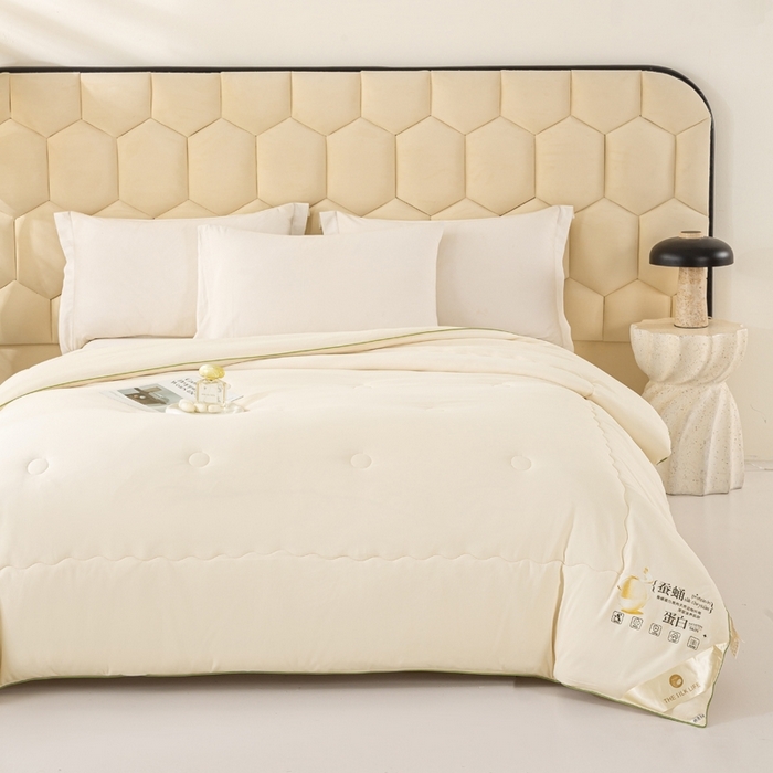 91家纺网 家纺一手货源 找家纺 （总）恋之巢家纺 2025新款100%斜纹全棉蚕丝被蚕丝蛋白被冬被保暖加厚春秋被夏凉被空调被加厚12斤供直播礼品被