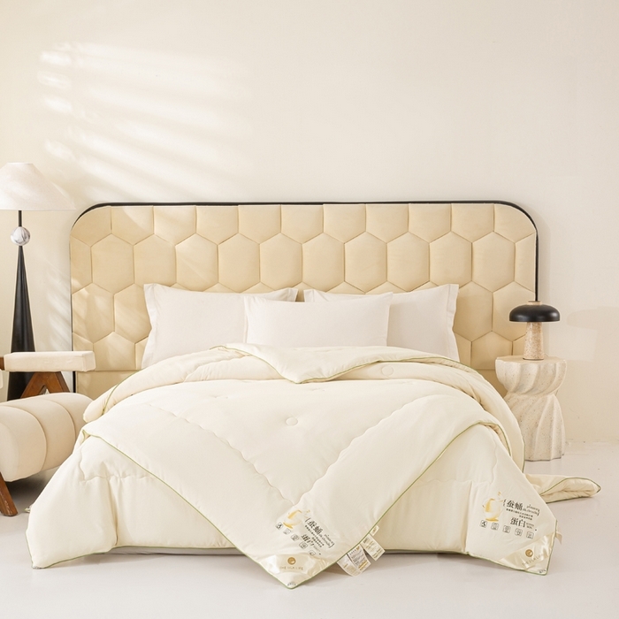 91家纺网 家纺一手货源 找家纺 （总）恋之巢家纺 2025新款100%斜纹全棉蚕丝被蚕丝蛋白被冬被保暖加厚春秋被夏凉被空调被加厚12斤供直播礼品被